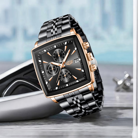 Business Personality Large Dial Square Watch Men